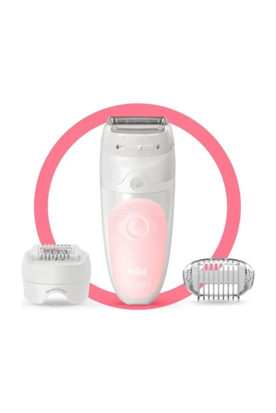 Braun Silk-épil 5 5620 Sensosmart Kablosuz Islak & Kuru Kullanım 5 Ek Parçalı 3'ü 1 Arada Epilatör - 2
