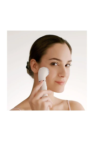 Braun Beyaz FaceSpa Pro 910 Şarjlı Yüz Epilatörü Beyaz/Gümüş Resmi Distribütör Garantili Kablosuz Islak v - 2