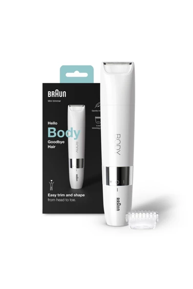 Braun Body Mini Trimmer Bs1000 Islak&kuru Vücut Tüy Kesme Makinesi + Pil&temizleme Fırçası
