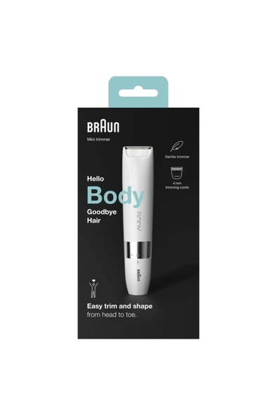 Braun Body Mini Trimmer Bs1000 Islak&kuru Vücut Tüy Kesme Makinesi + Pil&temizleme Fırçası - 7