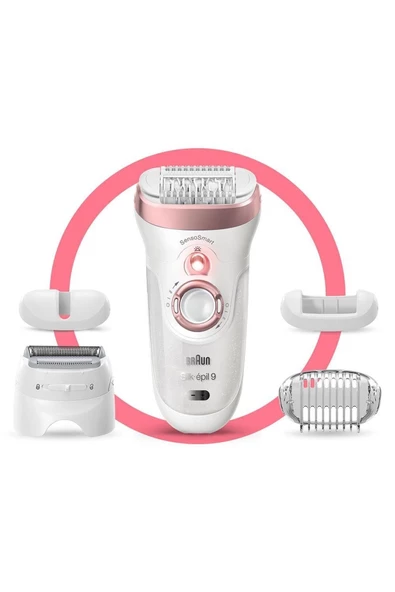 Braun Silk-épil 9 9725 Sensosmart, Kablosuz, Islak&kuru, 5 Ek Parçalı, 2'si 1 Arada Epilatör