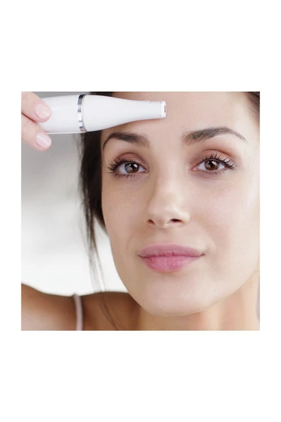 Braun Beyaz FaceSpa Pro 910 Şarjlı Yüz Epilatörü Beyaz/Gümüş Resmi Distribütör Garantili Kablosuz Islak v - 3