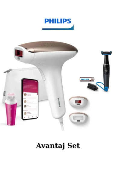 Philips Lumea Advanced BRI924 IPL Lazer Epilasyon Aleti ve Lazer Öncesi Vücut Tıraş Makinesi Avantaj Set