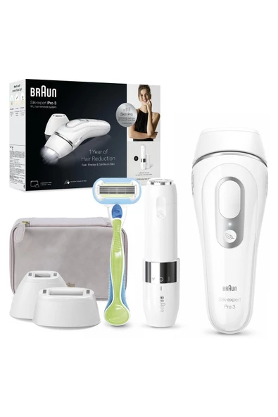Braun IPL Silk·expert Pro 3, Evde Tüy Alma, Çanta, Venus Tıraş Makinesi, 2 Başlık ile, PL3136 - 2