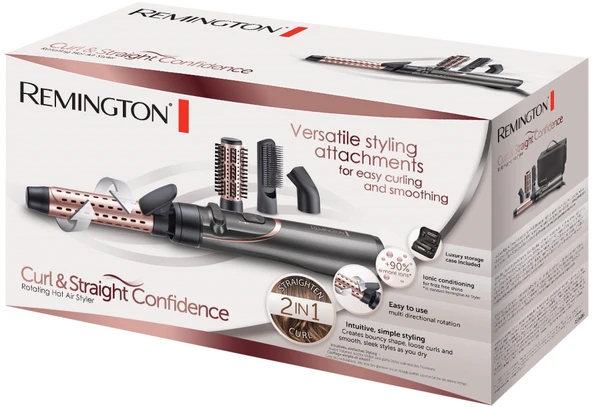 Remington Metalik Gri Curl&Straight Confidence Saç Şekillendirme Seti As8606 - Resim 2