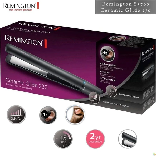 Remington Ceramic Glide Titanyum Seramik Saç Düzleştiricisi S3700 - 6