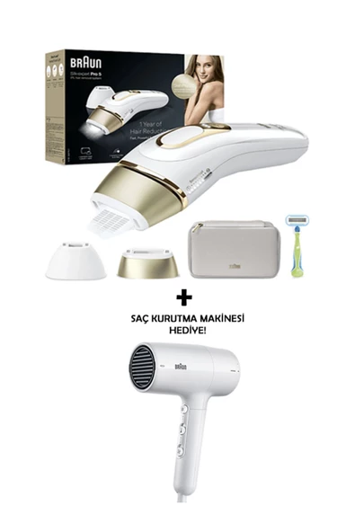 Braun IPL Silk·expert Pro 5, PL5152 - BRHD210E HD2.1 Saç Kurutma Makinesi Hediyeli