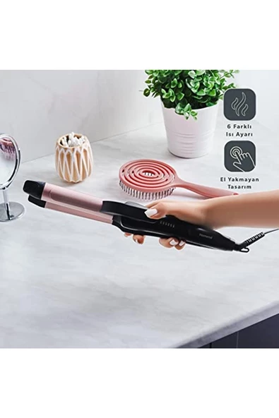 HOMEND Hairmony 4605h 2 In 1 Saç Düzleştirici Ve Maşa - Resim 3