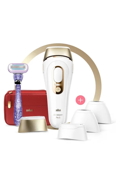 Braun Silk Expert Pro 5 PL5387 400.000 Atımlı, 4 Başlıklı Yeni Nesil IPL + Tasarım Çanta