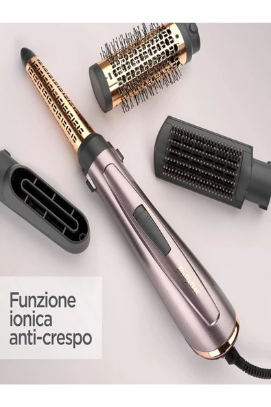 BABYLİSS Air Styler 1000W AS136E Hava Üflemeli Elektriklenme Önleyici Saç Şekillendirici 4 Aksesuarlı Set - Resim 3