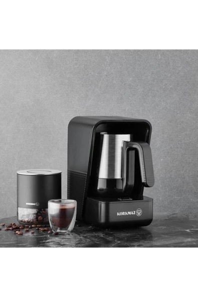 KORKMAZ A863 Moderna Siyah Satin Kahve Makinesi - 4