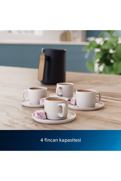 Philips HDA150/60 Türk Kahvesi Makinesi (Siyah/Bakır) - Resim 6