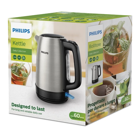 Philips HD9350/90 Daily Collection 2200 W 1.7 lt Çelik Kettle - Resim 7
