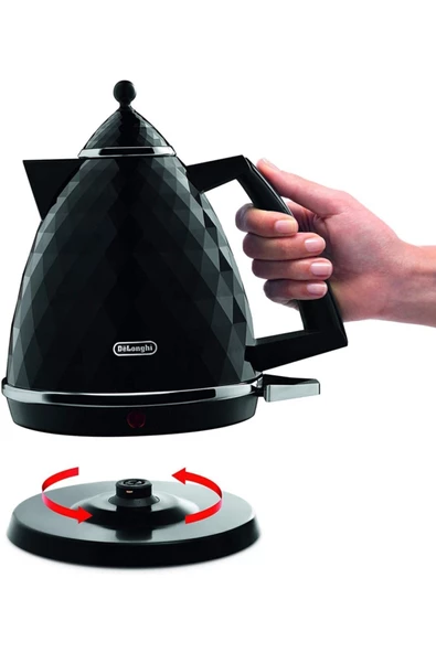 DELONGHİ Kbj2001.bk Brillante Gizli Rezistanslı 1,7 lt Su Isıtıcısı Siyah - Resim 2
