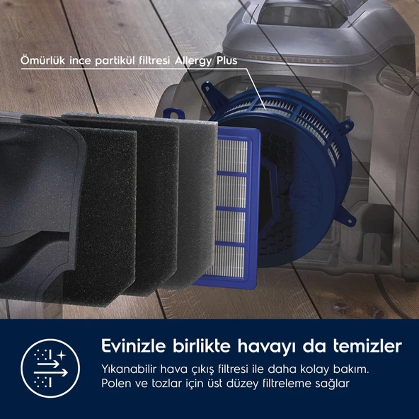 Electrolux Pure C9 PC91-ALRG 72 Db Toz Torbasız LED Başlıklı Elektrikli Süpürge 10 Yıl Motor Garantili - 8
