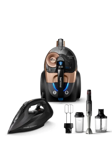 Philips Taşınma Seti 2 (Süpürge XB7151/07 - Ütü DST7511/80 - Blender HR2653/90)