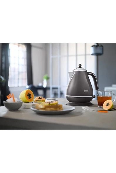 DELONGHİ Delonghi De'longhi Icona Vintage KBOT2001.GY Su Isıtıcısı - 1,7 L, Su Seviyesi Göstergeli ve 360° Ta - 5