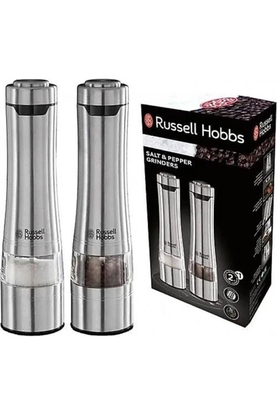 RUSSELL HOBBS Tuz & Karabiber Baharat Öğütücü Set , PASLANMAZ ÇELİK - Resim 2