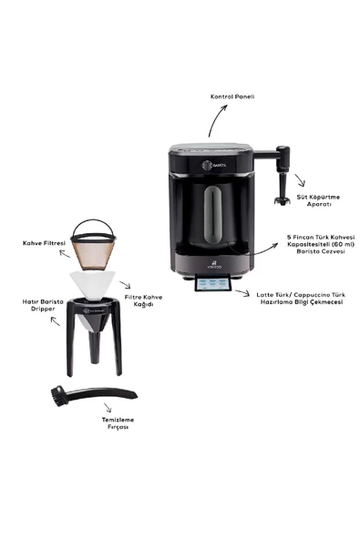 Karaca Hatır Barista Cappuccino, Latte Ve Türk Kahve Makinesi Krem - 6