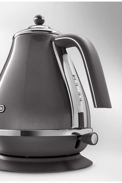 DELONGHİ Delonghi De'longhi Icona Vintage KBOT2001.GY Su Isıtıcısı - 1,7 L, Su Seviyesi Göstergeli ve 360° Ta - 2