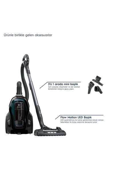 Electrolux Pure C9 PC91-8STM 72 Db Toz Torbasız LED Başlıklı Elektrikli Süpürge- 10 YIL Motor Garantili - 8