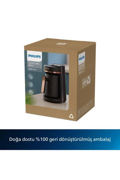 Philips HDA150/60 Türk Kahvesi Makinesi (Siyah/Bakır) - Resim 3