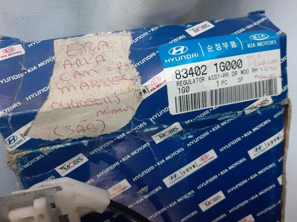Hyundai Accent ERA-2006 ve sonrası Arka kapı Cam Krikosu Sağ mekanik orjinal  mobis 83402-14G000 - 4