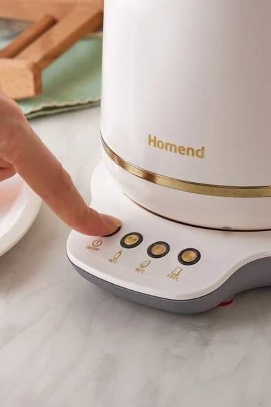 HOMEND Royaltea 1760h Krem Gold Konuşan Çay Makinesi - 4