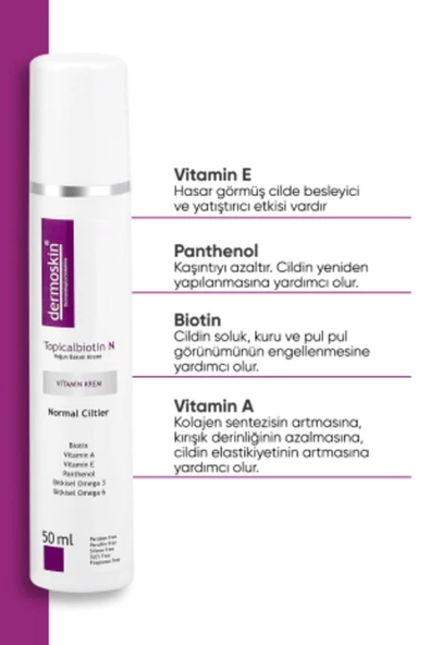 DERMOSKIN TOPICALBIOTIN N VİTAMİN 50 ML KREM - Resim 4