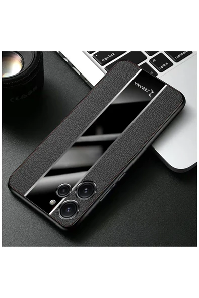 Xiaomi Redmi 12 Uyumlu Kılıf Zebana Premium Deri Kılıf Turuncu - Resim 10