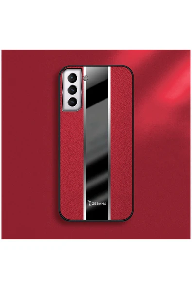 Samsung Galaxy S22 Uyumlu Kılıf Premium Deri Kılıf Turuncu - Resim 8