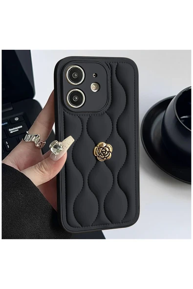 Apple iPhone 11 Uyumlu Kılıf Zebana Camellia Deri Kılıf Bej - Resim 7