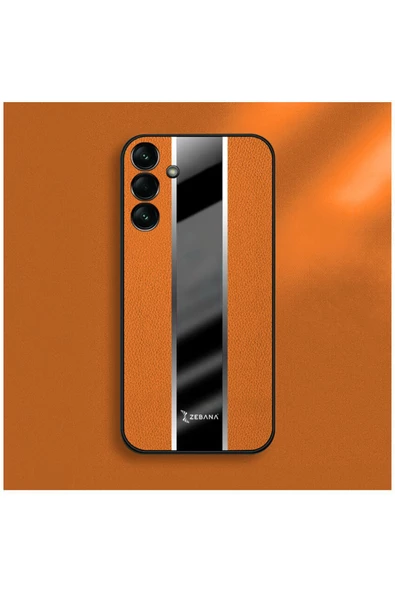 Samsung Galaxy A24 Uyumlu Kılıf Premium Deri Kılıf Kahverengi - Resim 12