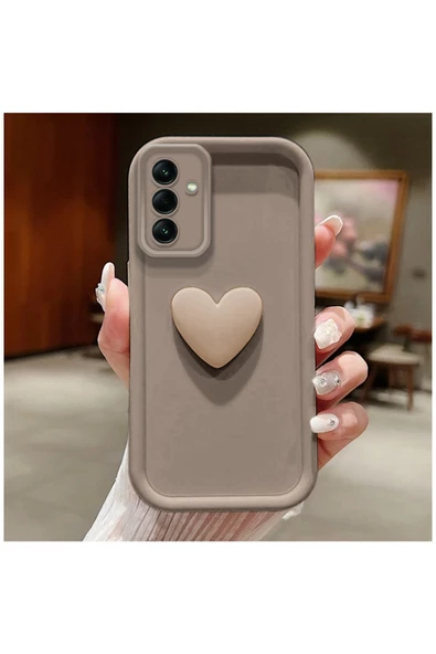 Samsung Galaxy A54 Uyumlu Kılıf Amour Silikon Kılıf Kahverengi ürün görseli