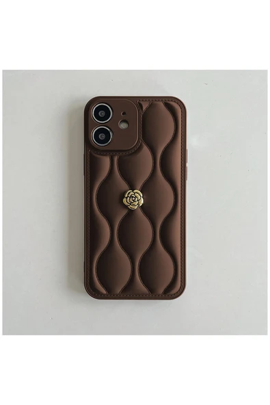 Apple iPhone 11 Uyumlu Kılıf Zebana Camellia Deri Kılıf Bej - Resim 6