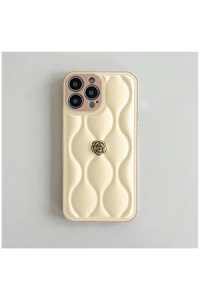 Apple iPhone 15 Pro Max Uyumlu Kılıf Zebana Camellia Deri Kılıf Siyah - Resim 9