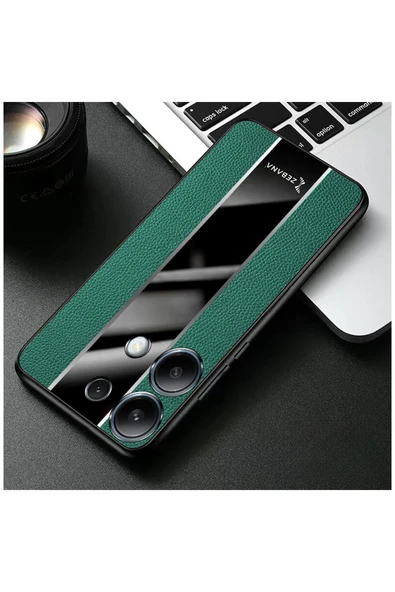 Xiaomi Redmi Note 13 5g Uyumlu Kılıf Premium Deri Kılıf Siyah - Resim 10