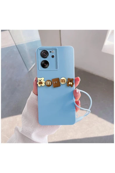 Xiaomi Mi 13t Uyumlu Kılıf Love Bear Silikon Kılıf Pembe - Resim 2