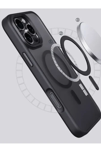 Apple iPhone 16 Pro Max Uyumlu Kılıf Zebana Fros Silikon Kılıf (Kablosuz Şarj Destekli) - Resim 6