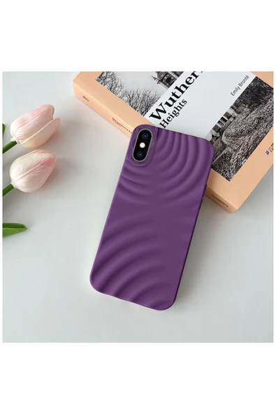 Apple Iphone X Uyumlu Kılıf 3d Water Silikon Kılıf Derin Mor ürün görseli