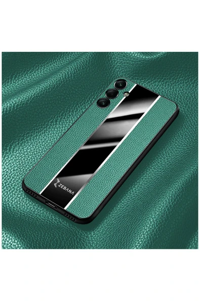 Samsung Galaxy A54 Uyumlu Kılıf Premium Deri Kılıf Kahverengi - Resim 7