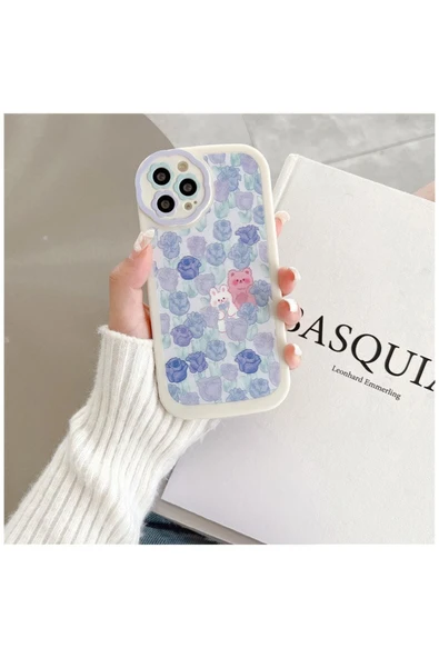 Apple iPhone 14 Pro Max Uyumlu Kılıf Zebana May Flowers Silikon Kılıf Pembe - Resim 2