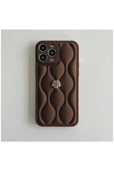 Apple iPhone 16 Pro Uyumlu Kılıf Zebana Camellia Deri Kılıf Siyah - 6