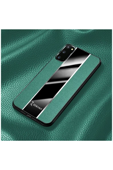 Samsung Galaxy S20 Fe Uyumlu Kılıf Premium Deri Kılıf Mavi - Resim 11