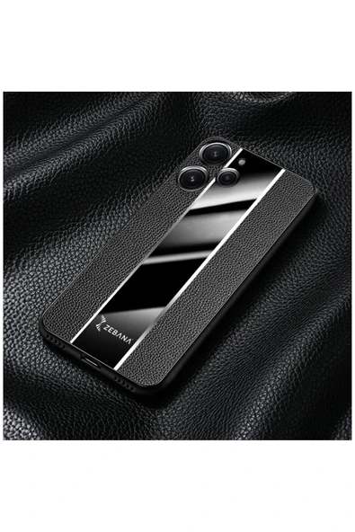 Xiaomi Redmi 12 Uyumlu Kılıf Zebana Premium Deri Kılıf Turuncu - Resim 11