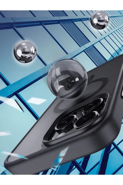 Apple iPhone 16 Pro Max Uyumlu Kılıf Zebana Fros Silikon Kılıf (Kablosuz Şarj Destekli) - Resim 4