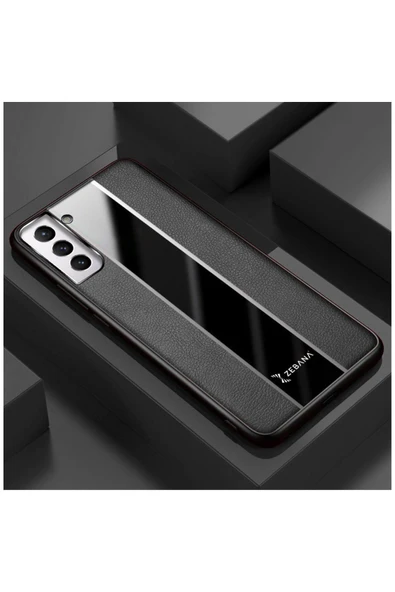 Samsung Galaxy S22 Uyumlu Kılıf Premium Deri Kılıf Turuncu - Resim 9