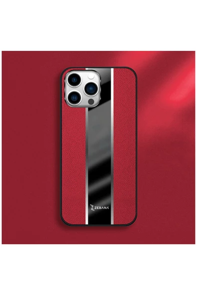 Apple Iphone 14 Pro Max Uyumlu Kılıf Premium Deri Kılıf Kırmızı - Resim 4