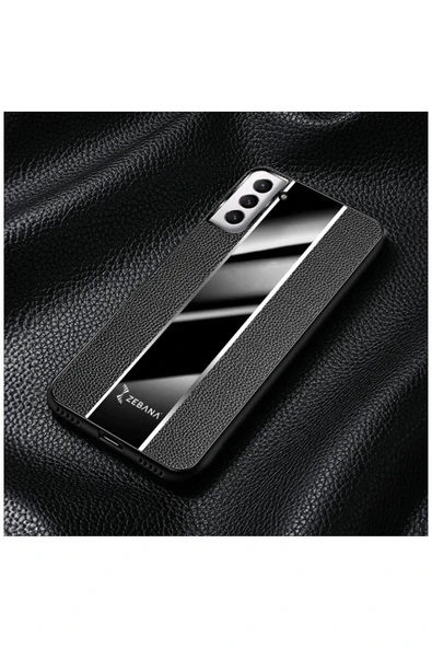 Samsung Galaxy S22 Uyumlu Kılıf Premium Deri Kılıf Turuncu - Resim 11