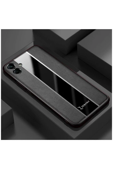 Samsung Galaxy A04S Uyumlu Kılıf Premium Deri Kılıf Siyah ürün görseli